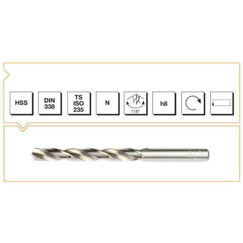 Makina Takım HSS DIN 338 Silindirik Saplı Kısa Taşlanmış Matkap Ucu 16.5 mm - MTE B00007001650