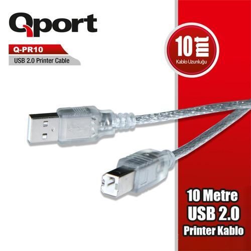 Q-PR10 USB 2.0  10 METRE PRINTER KABLOSU