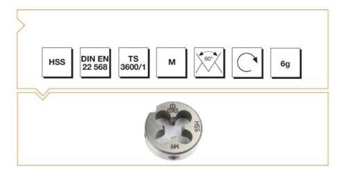 Makina Takım HSS DIN 223/B Metrik Normal Pafta M10x1.5 - MTE B00110021000
