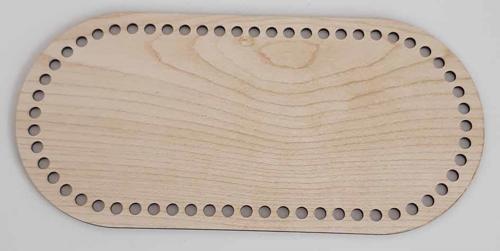 Ahşap 30X12 Cm Oval Çanta Tabanı (Açık Renk)