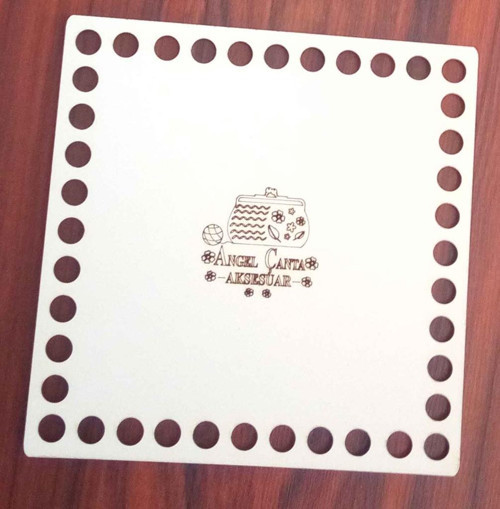 Ahşap 15 Cm Kare Plaka