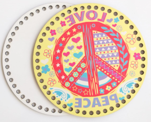 Ahşap 20 Cm Çapında Resimli Plaka Arkalıklı F Serisi No:3