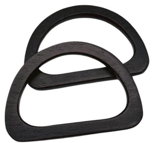 D Model 12x8 cm Siyah Renk Ahşap Çanta Sapı