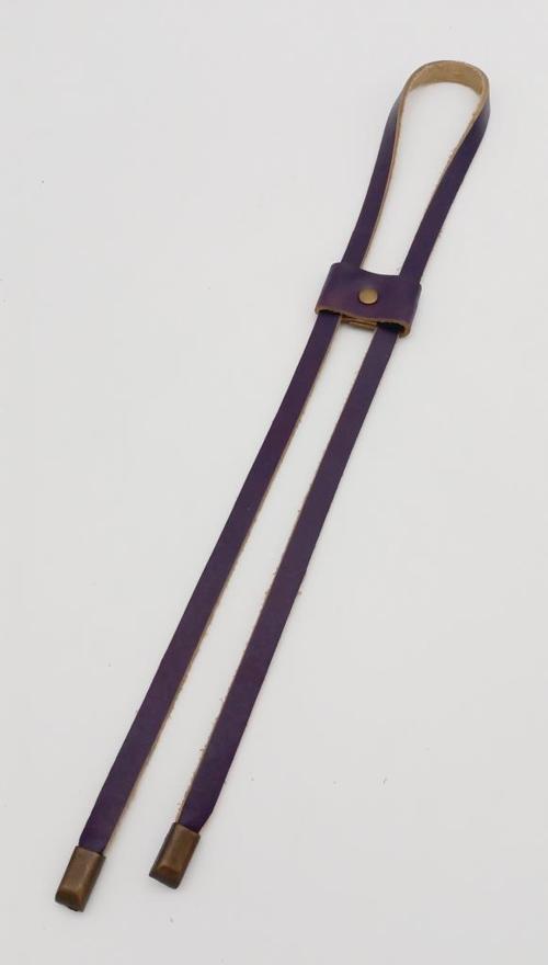 Mor Gerçek Deri Büzgü Antik Metalli