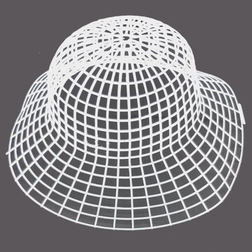 3D Şapka Şeklinde Beyaz Plastik Kanvas