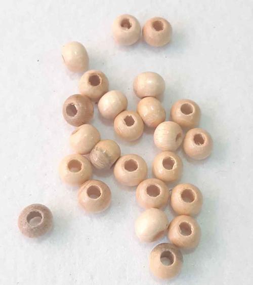 10 Adet Ahşap Yuvarlak Boncuk.