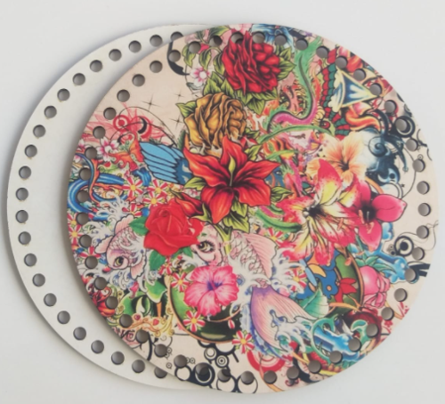 Ahşap 20 Cm Çapında Resimli Plaka Arkalıklı B Serisi No11