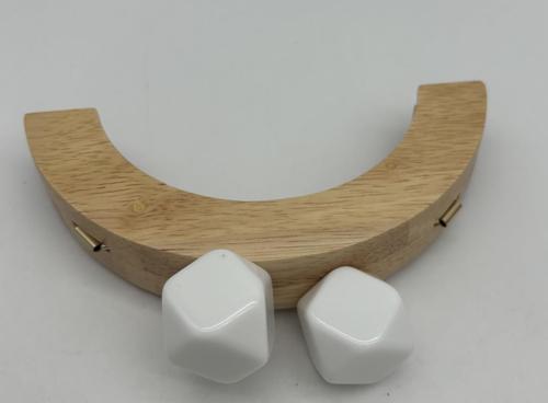 14 Cm  Oval Ahşap Burs Beyaz Renk Toplu