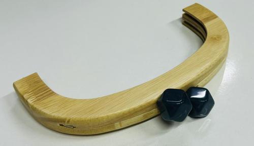 25 Cm Açık Renk  Oval Ahşap Burs Petrol Renk Toplu