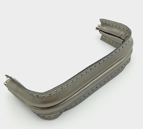 Parlak Gri Derili 20 Cm Gizli Çanta Bursu