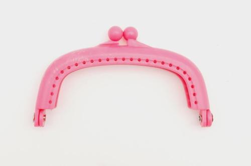 9 cm Plastik Cüzdan Klipsi Koyu Pembe Renk