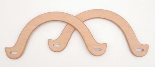 U Model 10x22 cm Açık Ahşap Renk Ahşap Çanta Sapı