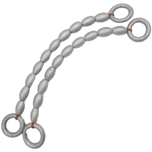 20 mm Oval Ahşap Boncuklu 40 cm Gümüş Renk Çanta Sapı
