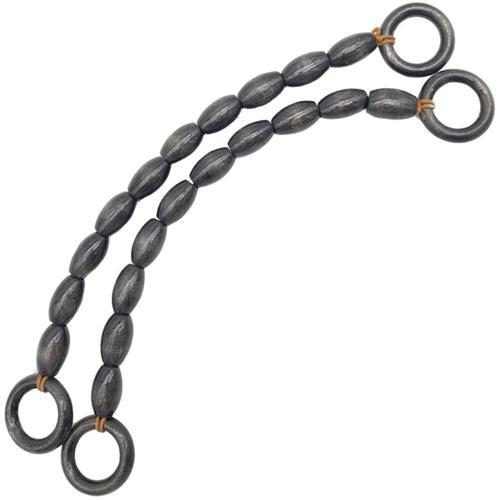 20 mm Oval Ahşap Boncuklu 40 cm Siyah Renk Çanta Sapı