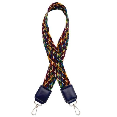 Ledi Supra Örgü Model Lacivert Renk Derili Çanta Sapı Gümüş Metalli