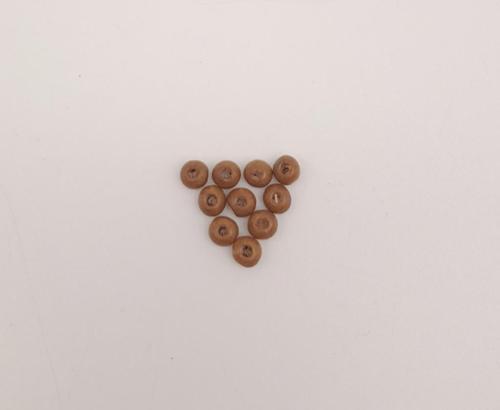 4mm 10 Adet Ahşap Yuvarlak Boncuk
