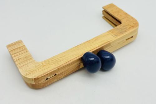 20 Cm  Oval Lacivert Toplu Ahşap Burs