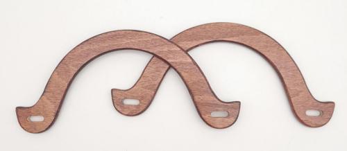 U Model 10x22 cm Taba Renk Ahşap Çanta Sapı