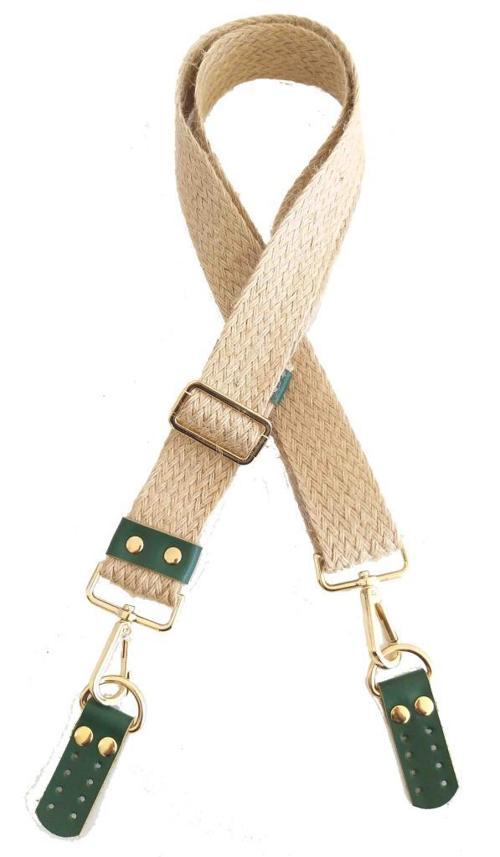 Jüt Kolon Çanta Sapı 120X4 Cm Light Gold Metalli