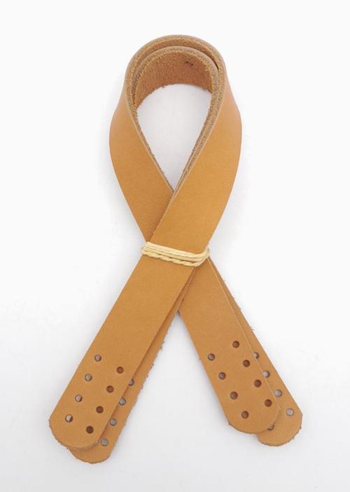 35X2 Cm Gerçek Deri Çift Sap Açık Taba Renk
