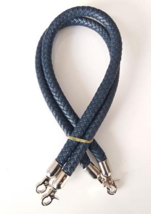 Örme Çanta Sapı Gümüş Metal Lacivert