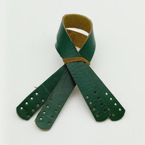 35X2 Cm Gerçek Deri Çift Sap Yeşil