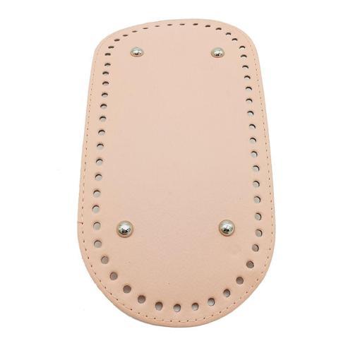 Suni Deri Pudra Renk 25X12 cm Oval Çanta Tabanı