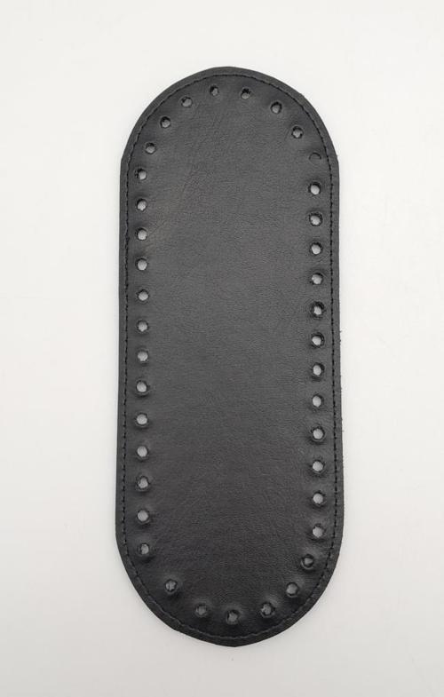 Suni Deri Siyah Renk 20X8 cm Oval Çanta Tabanı
