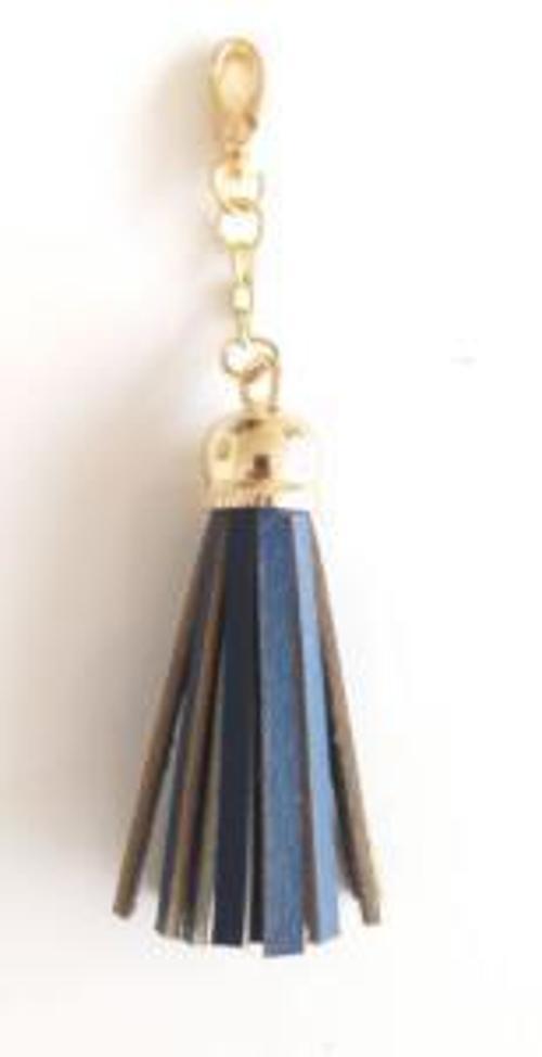 Gerçek Deri Kovanlı Püskül Lacivert Renk