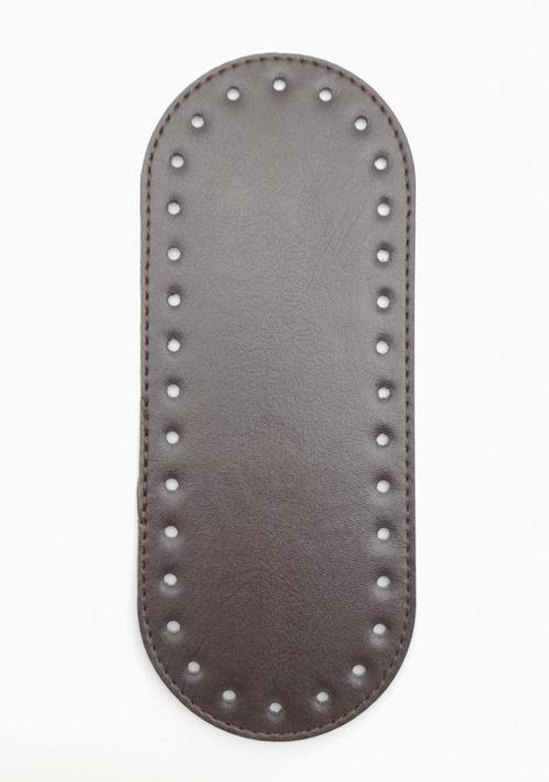Suni Deri Kahverengi 20X8 cm Oval Çanta Tabanı