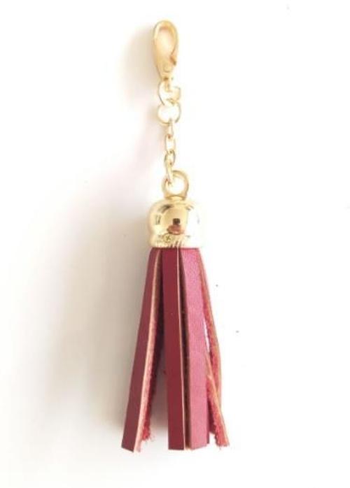 Gerçek Deri Kovanlı Püskül Kırmızı Renk