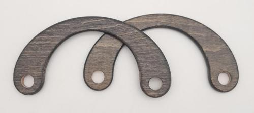C Model 9x18 cm Haki Renk Ahşap Çanta Sapı