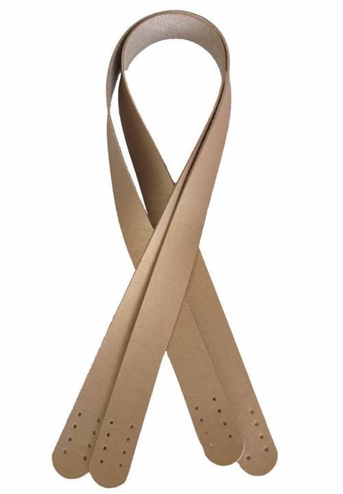 70X2.4 Cm, Tek Kat Suni Deri Gold Renk Çift Sap