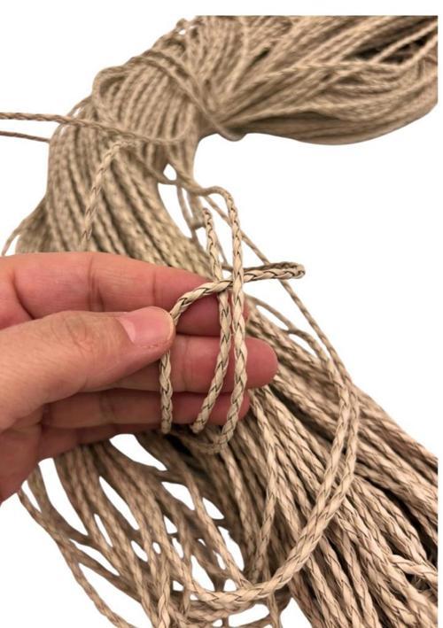 Deri Tüp Örgü 3 mm 1 Metre Bej  Renk