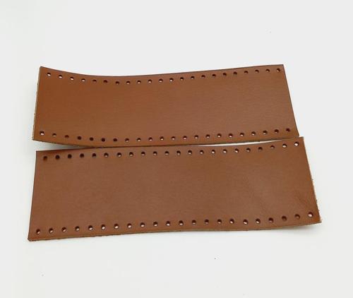 Sütlü Kahve Gerçek Deri Tutma Sapı 18X6 Cm Simit Sap