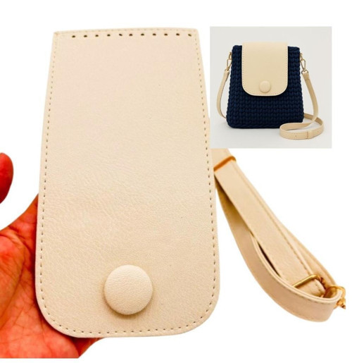 Krem Renk Button Model Çanta Yapım Seti Light Gold Metalli