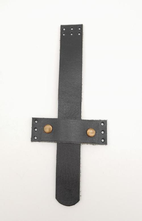 Siyah Gerçek Deri Kaydırmalı Çanta Kapağı Antik Metalli