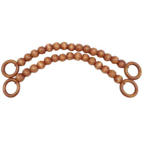 20 mm Ahşap Boncuklu 37 cm Taba Renk Çanta Sapı