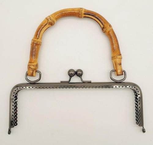 20 Cm Bambulu Füme Renk Dikdörtgen Çanta Cüzdan Klipsi