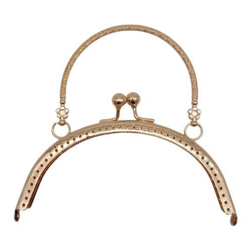 15.5 cm Tutmalı Oval Çanta Klipsi Cüzdan Bursu Light Gold Renk