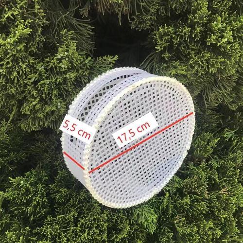 Yuvarlak Çanta Kanvas Seti Beyaz