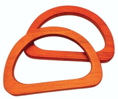 D Model 12x8 cm Taba Renk Ahşap Çanta Sapı