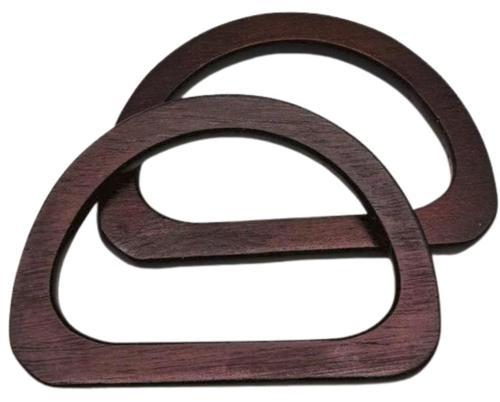 D Model 12x8 cm Kahve Renk Ahşap Çanta Sapı