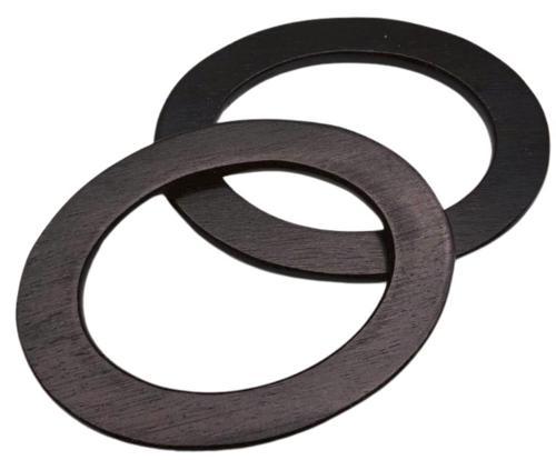 Oval Model 15x11 cm Siyah Renk Ahşap Çanta Sapı