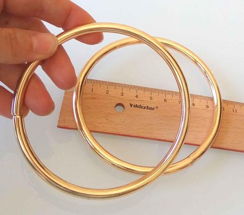 10 Cm Light Gold Renk Metal Çanta Sapı