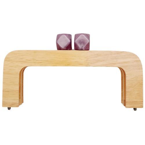 20 cm Açık Renk Ahşap Burs Ebruli Mürdüm Renk Toplu