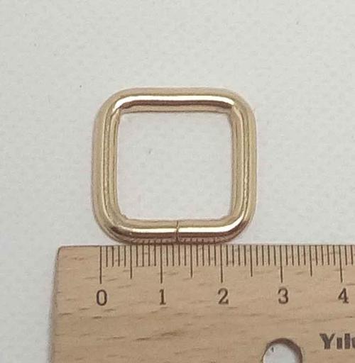 Light Gold 2 Cm Kare Halka
