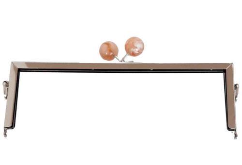Akrilik Toplu 26 Cm Gümüş Çanta Klipsi Dik Köşe