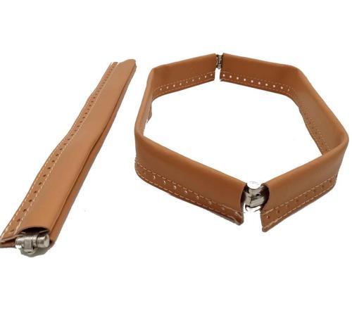 Hardal Renk Derili Metal Çanta Ağzı 30 Cm