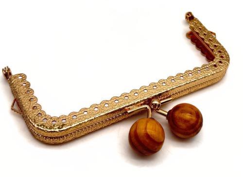 10.5 Cm Light Gold Renk Ahşap Toplu Cüzdan Klipsi, Cüzdan Bursu